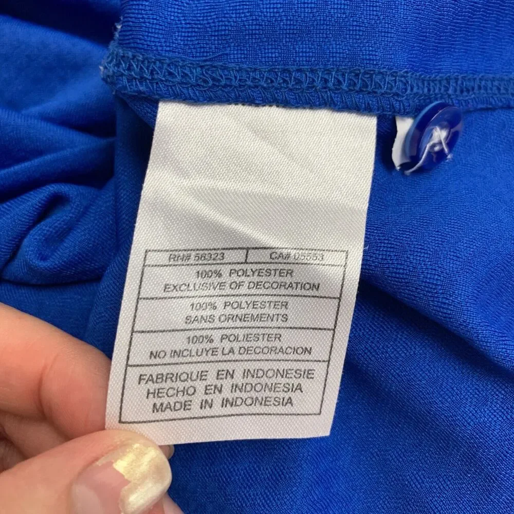 Nike Polo Shirt Womens M Medium Athletic Blue USA Archery Easton Foundations Top